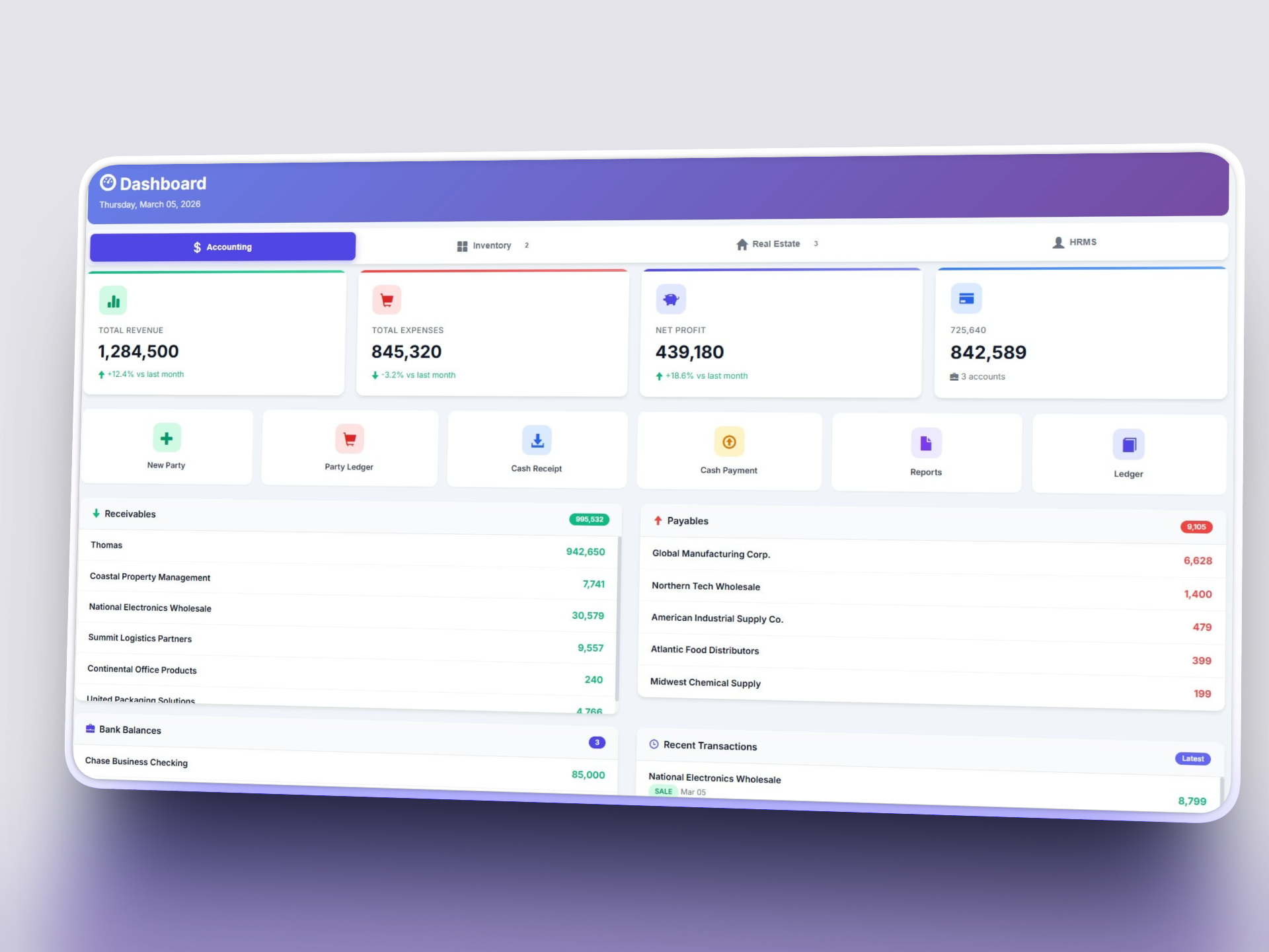 Accounting Dashboard