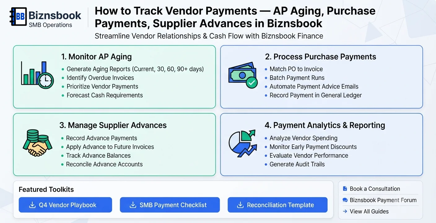 Accounts payable specialist reviewing AP aging and supplier advance balances