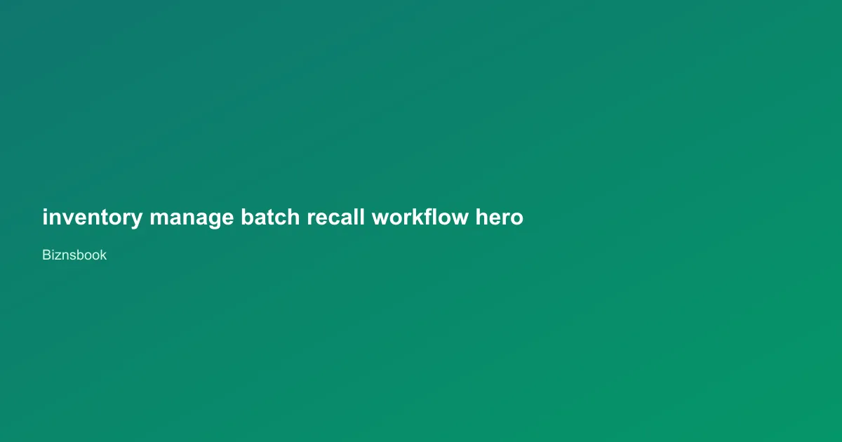 Quality manager reviewing an active batch recall case with affected customer transactions in Biznsbook inventory
