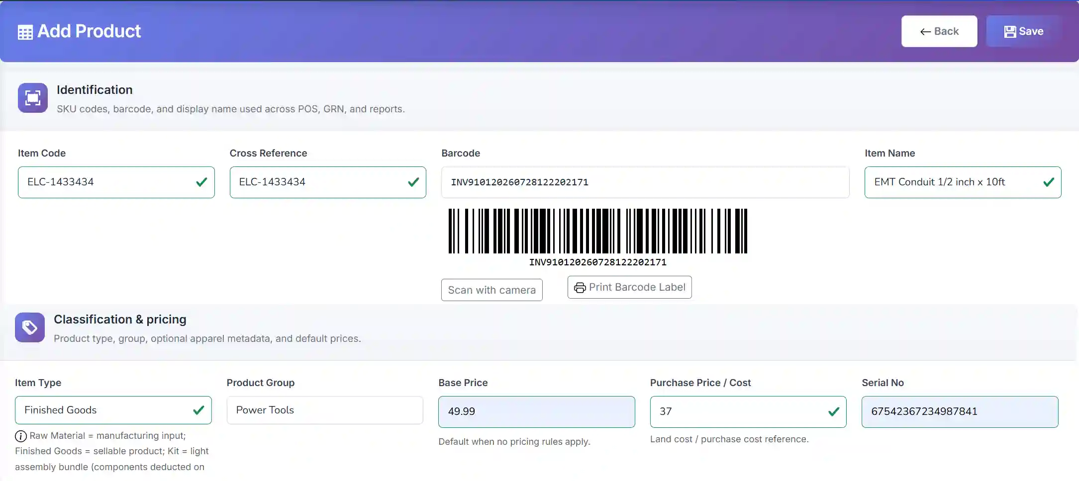 Warehouse associate scanning item barcodes during goods receipt at loading dock